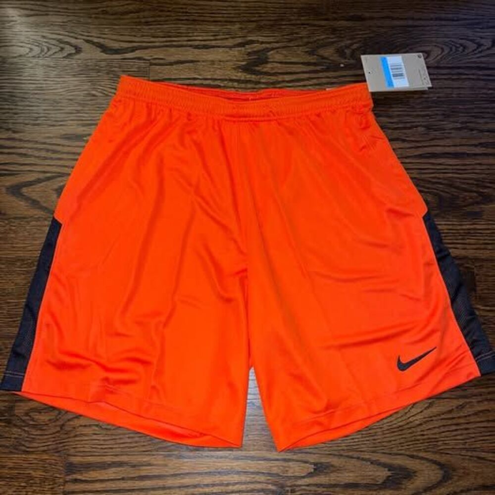 Medium Nike Men’s Athletic Shorts Orange Black Slim Fit